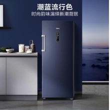 Haier/海尔冰柜家用风冷无霜192 升一级能效立式冷柜 192升深海蓝/可装260斤肉