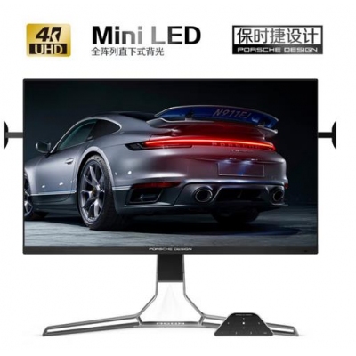 AOC 爱攻&保时捷联名定制二代 31.5英寸 MiniLED 4K 144Hz 快速液晶1ms HDR1400 DTS显示器