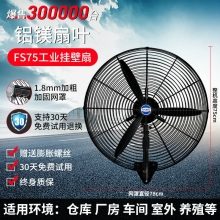 工业电风扇强力落地扇大风量牛角扇商用机械大功率车间工厂壁挂扇铝镁挂壁扇fs75