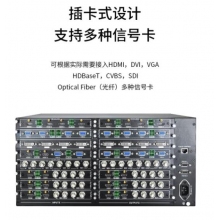博扬 VGA/DVI/HDMI 混合矩阵切换器 插卡式 32进32出 5U机架式 32×32无缝矩阵(不含业务卡) BY-LMX-32N
